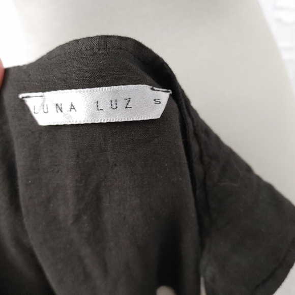 Luna Luz Linen Lagenlook Tie Dye Dress Size S - Picture 9 of 14